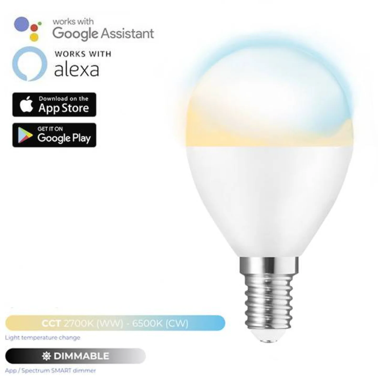 led lamp e14 wifi app dimbaar smartphone.